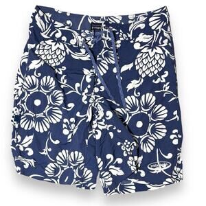 Patagonia Men's Floral Swim Trunk Shorts Blue Size 31